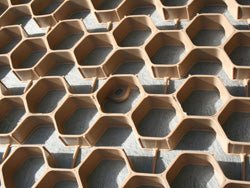 Gravel Grid for Patio Stabilization