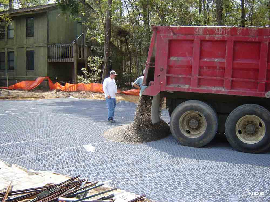 Gravel Grid for Patio Stabilization